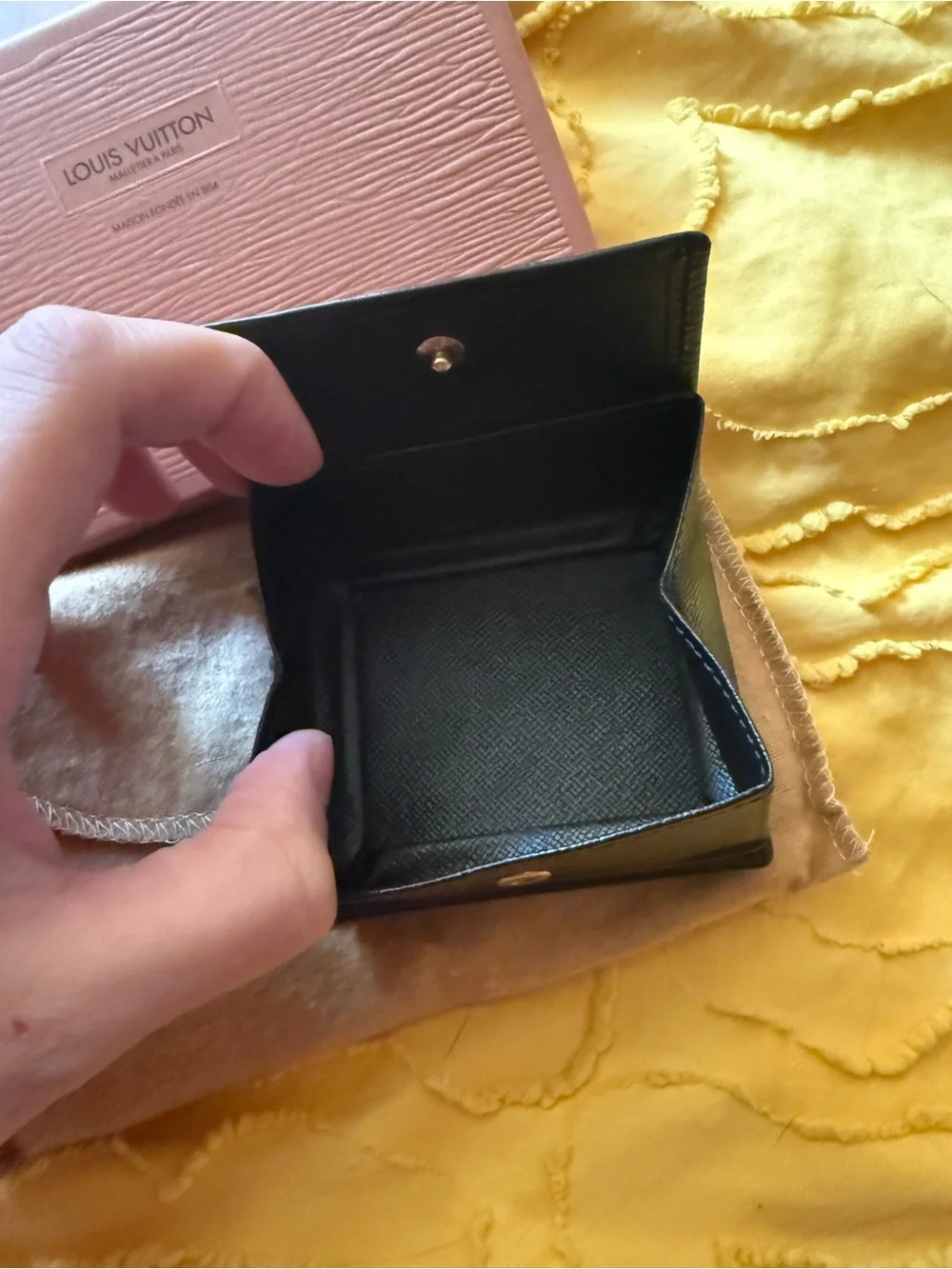 Louis Vuitton Black Epi Leather Card & Key Holder